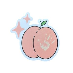 Peach Handprint Sticker Smut Reader Dark Romance Kindle Accessory